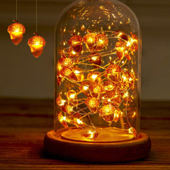 Wholesale Acorn Lights String Battery Powered Thanksgiving Lights