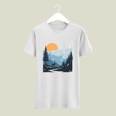 Summer Sunset T-Shirts For Men| Casual, Coolness in Motion, Cotton T-Shirts