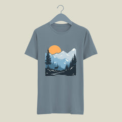 Summer Sunset T-Shirts For Men| Casual, Coolness in Motion, Cotton T-Shirts