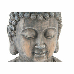 Decorative Figure DKD Home Decor Fibreglass Grey Buddha Stone Glass