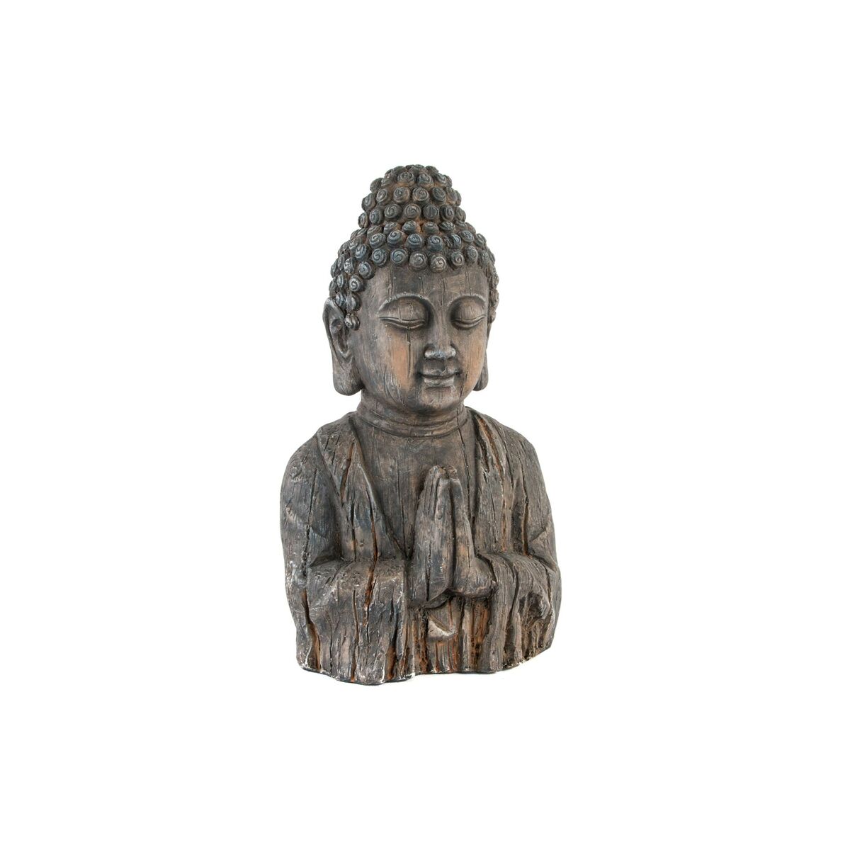 Decorative Figure DKD Home Decor Fibreglass Grey Buddha Stone Glass