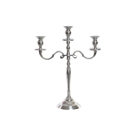 Candle Holder DKD Home Decor Silver Aluminium (34 x 12 x 41 cm) (3