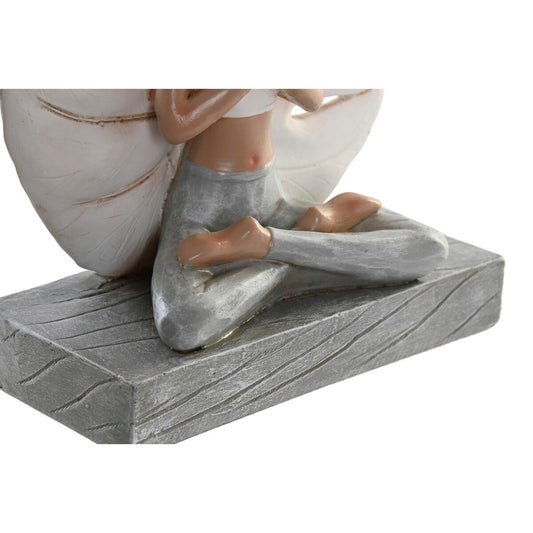 Decorative Figure DKD Home Decor 16 x 7,5 x 21 cm Grey White Yoga (2