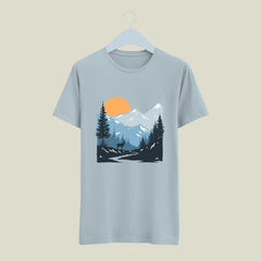 Summer Sunset T-Shirts For Men| Casual, Coolness in Motion, Cotton T-Shirts