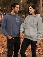 Custom Wife and Husband W/names Hindi design Printed Hoodies| Anniversary Present, Personalized couples gift, Valentine's day Gifts.