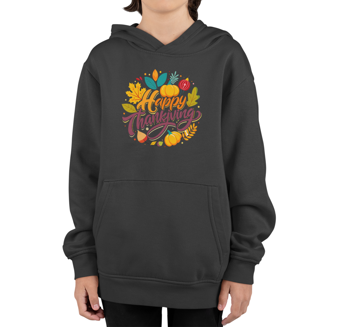 Autumn Comfort Hoodies for Kids || Happy Thanksgiving  Day Printed Design Hoodie For Kids