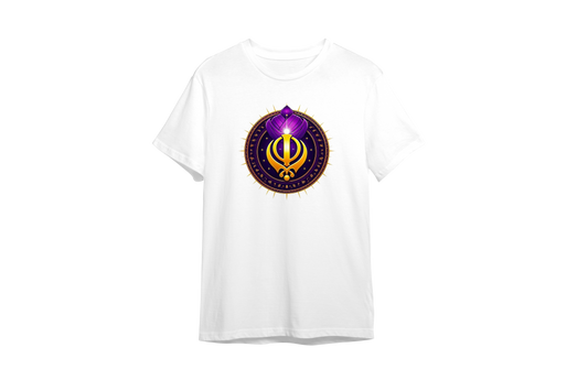 Turbaned Trend Khanda Classic Printed  Design for Sikhs || Sikh Style Inspired T-shirts