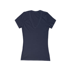 Women's Jersey Short Sleeve Deep V-Neck T-Shirt