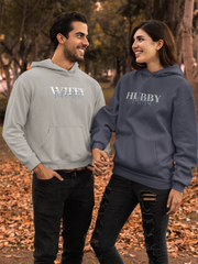 Custom Wife and Husband W/names Punjabi design Printed Hoodies| Anniversary Present, Personalized couples gift, Valentine's day Gifts.