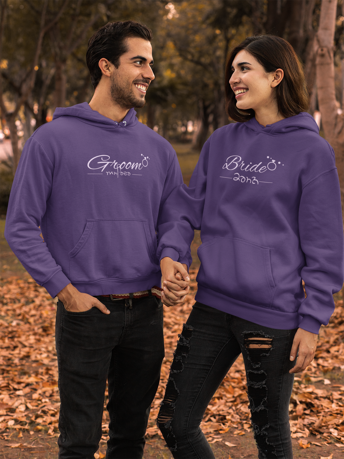 Customize Bride & Groom W/names Punjabi Printed Hoodies| Indian Wedding Anniversary, Personalized couples gift, Valentine's day Gifts.