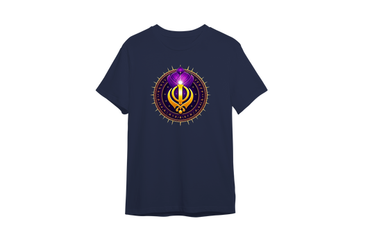 Turbaned Trend Khanda Classic Printed  Design for Sikhs || Sikh Style Inspired T-shirts