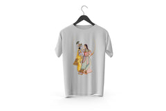 Lord Krishna and Radha Printed Patch Designed T-shirt | Janmashtami Special Printed T-shirt | Religious Printed Design T-shirt