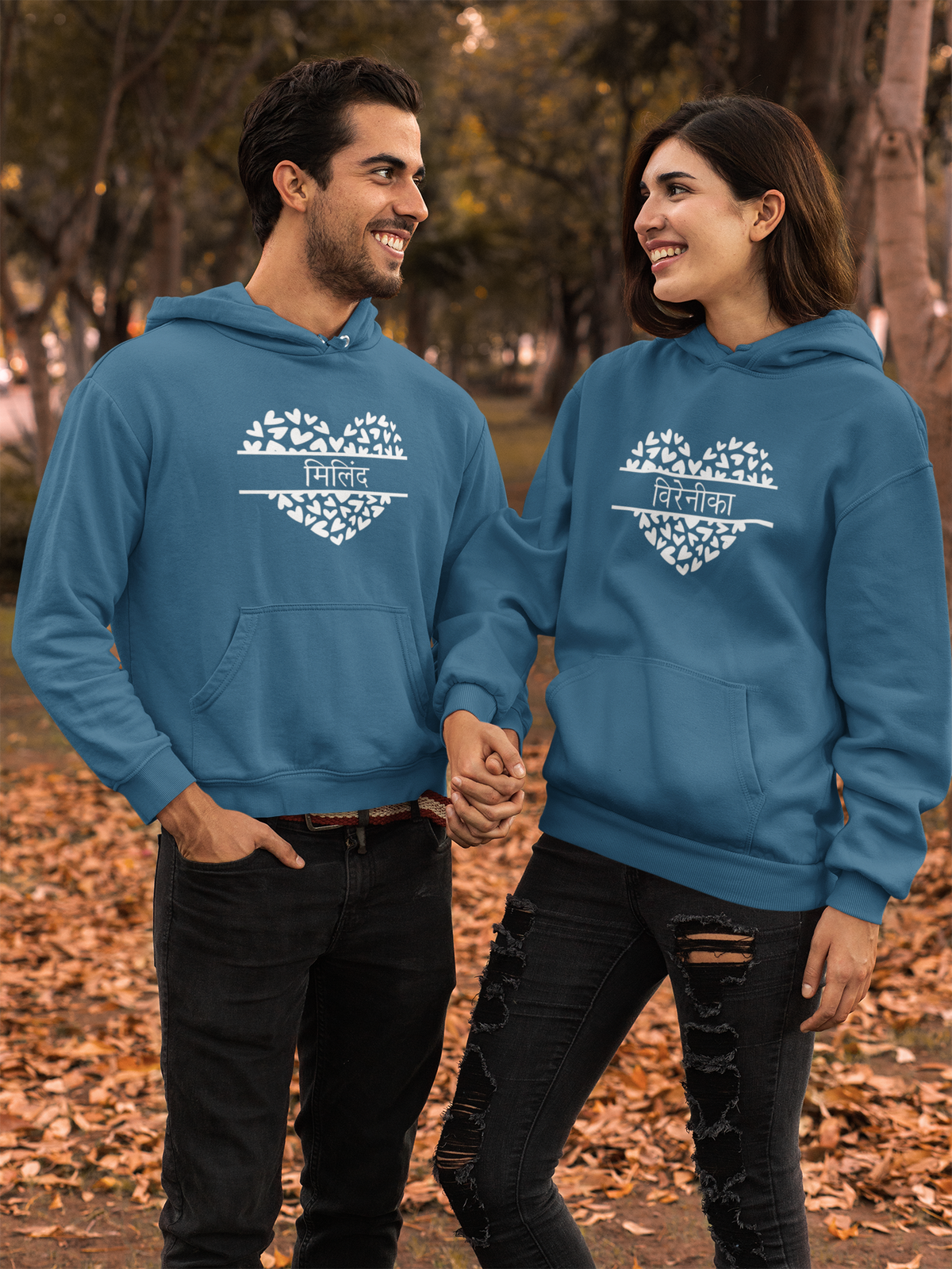 Twinning in Comfort Couple Hoodie Sets Printed and customized Designs ||Together in Style Couple Hoodies Collection