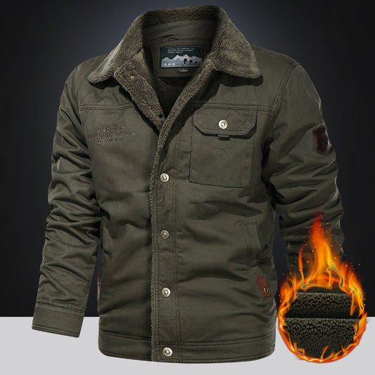 Men's Outdoor Jacket Short Coat With Multiple Pockets