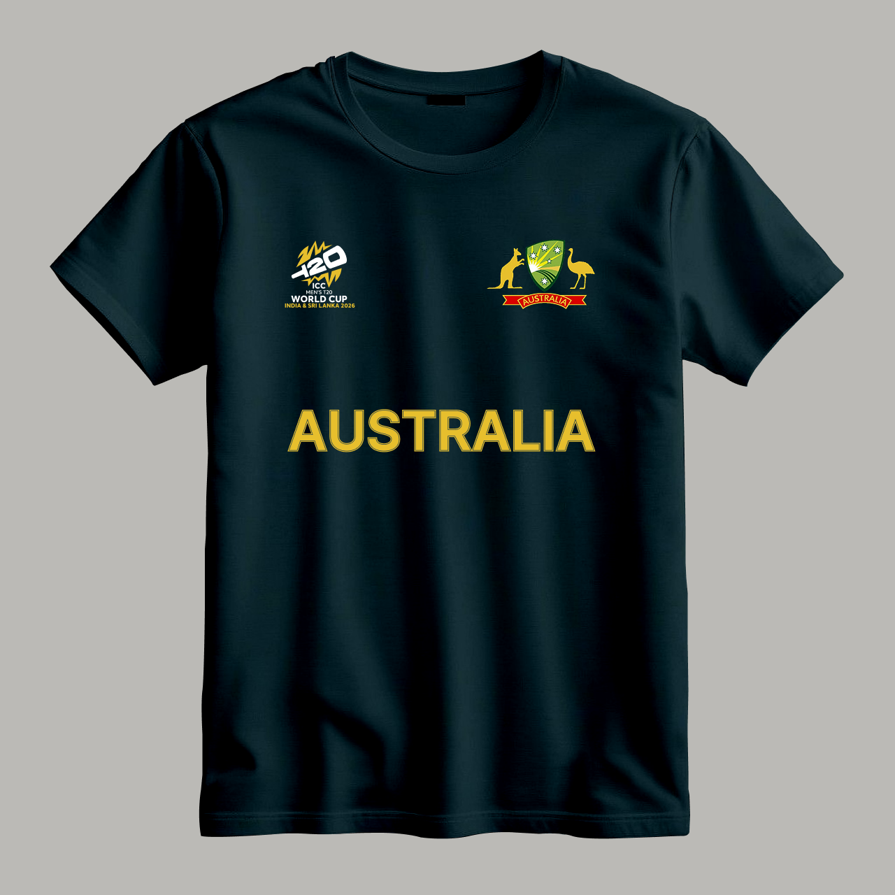 Cricket World Cup 2026 Australia Team Fan T-Shirt |  Male & Female Fan Jersey