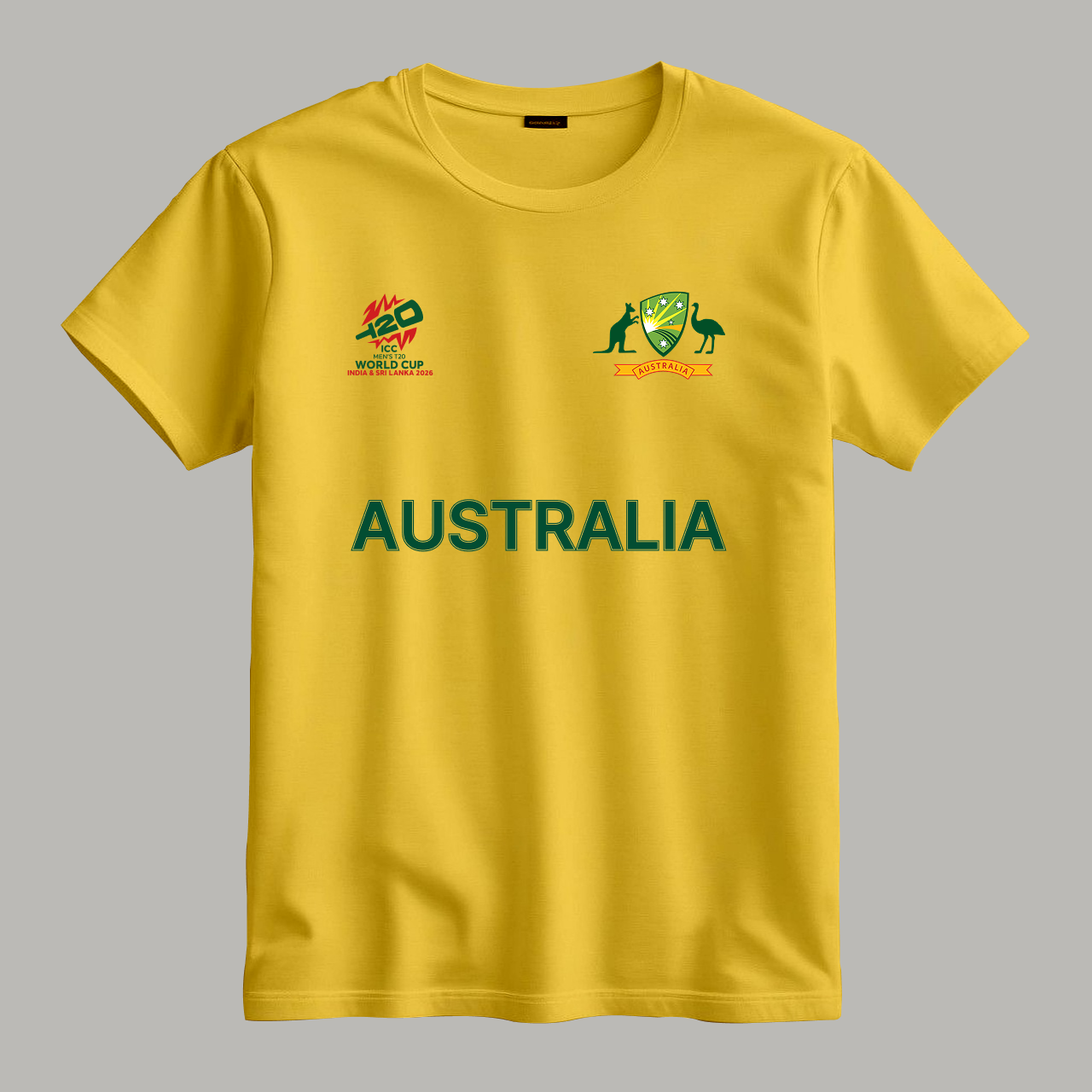 Cricket World Cup 2026 Australia Team Fan T-Shirt |  Male & Female Fan Jersey