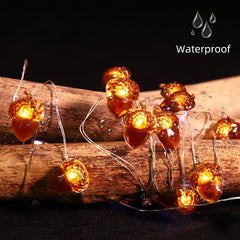 Wholesale Acorn Lights String Battery Powered Thanksgiving Lights