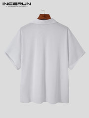 White Men's Shirt Short Sleeve | Comfortable Men's Clothing | Simple