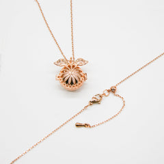 Gift Box - Angel Ball Rose Gold Aroma Necklace + Purify Oil Blend