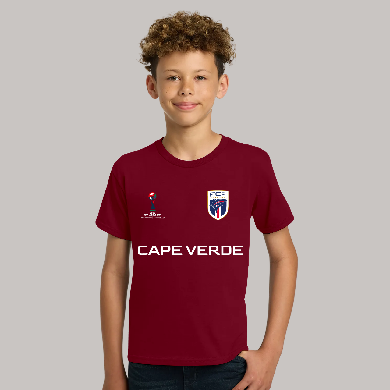 Cape Verde Soccer Team Fan T-Shirt For Boys/Youth – 2026 Football World Cup TShirt