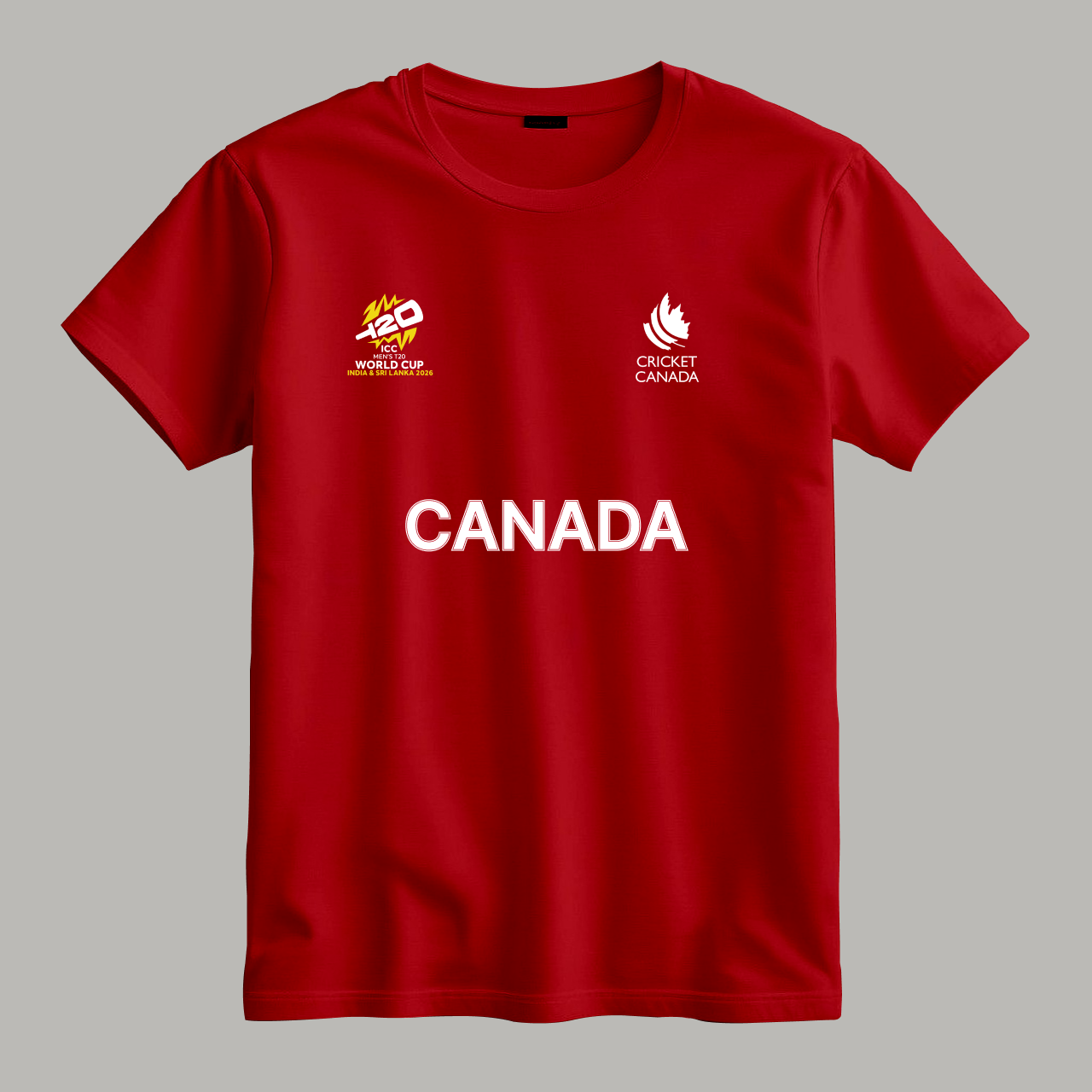 Cricket World Cup 2026 Canada Team Fan T-Shirt |  Male & Female Fan Jersey