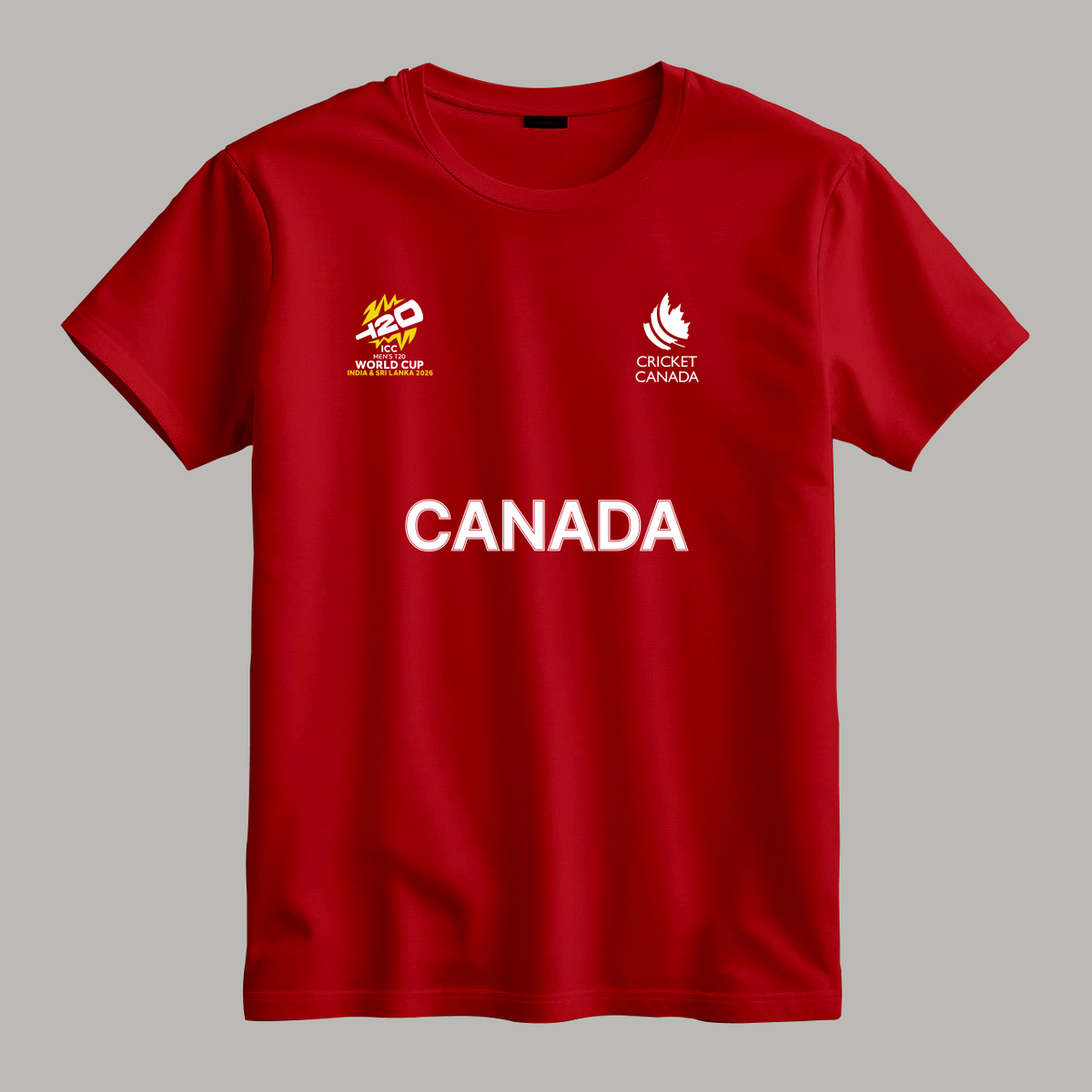 Cricket World Cup 2026 Canada Team Fan T-Shirt |  Male & Female Fan Jersey