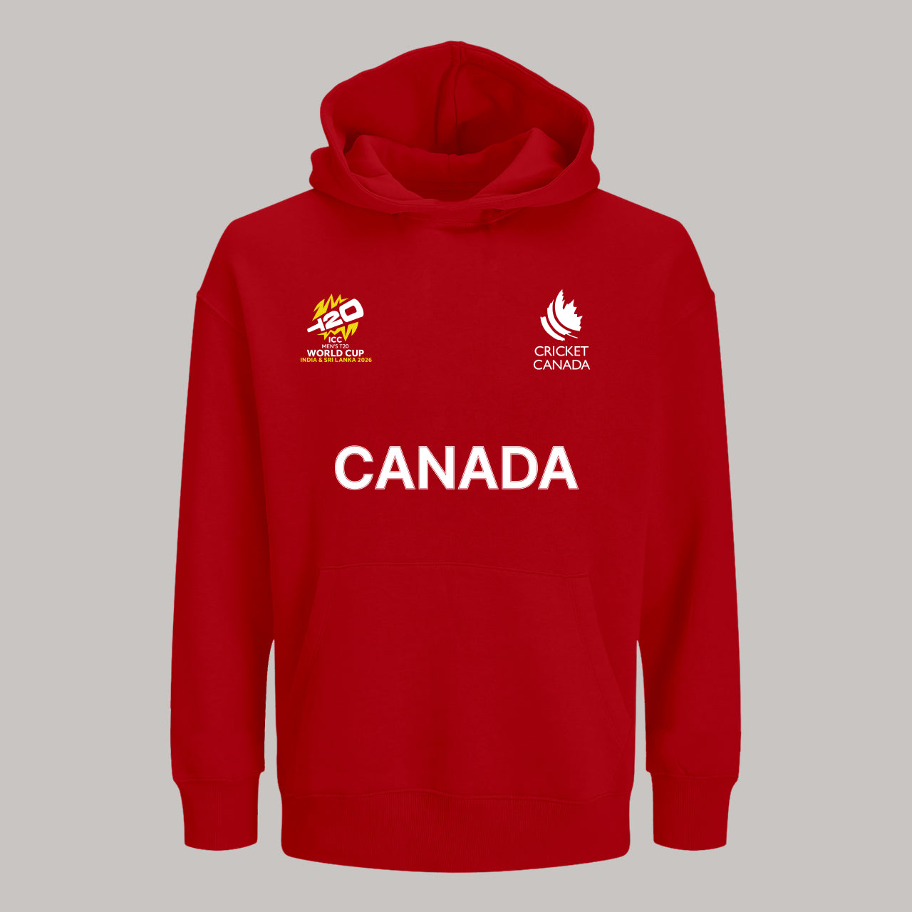 Canada Cricket Team Fan Jersey Hoodie for Cricket World Cup 2026  | Canadian Cricket Team Male & Female Fan Hoodies