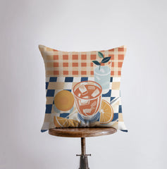 Checkered Abstract Still Life | Gouache Painting | Fuit | Citrus |