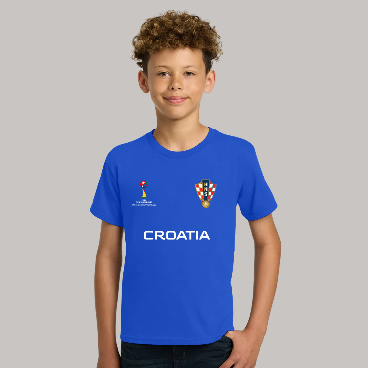 Croatia Soccer Team Fan T-Shirt For Boys/Youth – 2026 Football World Cup TShirt