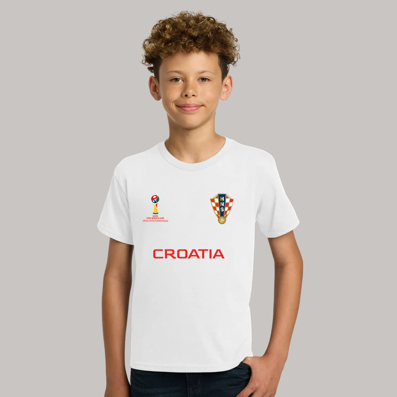 Croatia Soccer Team Fan T-Shirt For Boys/Youth – 2026 Football World Cup TShirt