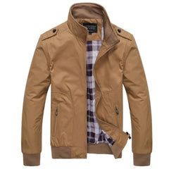DIMUSI Mens Jackets Spring Autumn Casual Coats Solid Color Mens