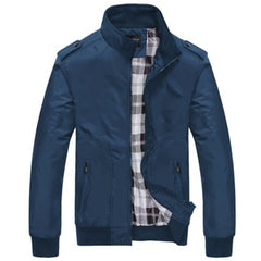 DIMUSI Mens Jackets Spring Autumn Casual Coats Solid Color Mens