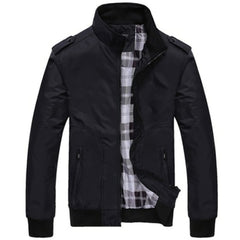 DIMUSI Mens Jackets Spring Autumn Casual Coats Solid Color Mens