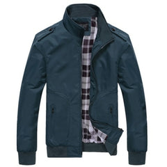 DIMUSI Mens Jackets Spring Autumn Casual Coats Solid Color Mens