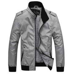 DIMUSI Mens Jackets Spring Autumn Casual Coats Solid Color Mens