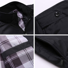 DIMUSI Mens Jackets Spring Autumn Casual Coats Solid Color Mens