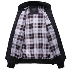 DIMUSI Mens Jackets Spring Autumn Casual Coats Solid Color Mens