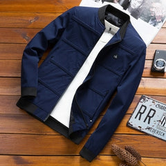 DIMUSI Mens Jackets Spring Autumn Casual Solid Color Coats Mens