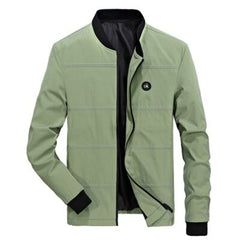 DIMUSI Mens Jackets Spring Autumn Casual Solid Color Coats Mens