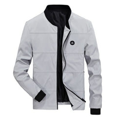 DIMUSI Mens Jackets Spring Autumn Casual Solid Color Coats Mens