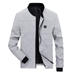 DIMUSI Mens Jackets Spring Autumn Casual Solid Color Coats Mens