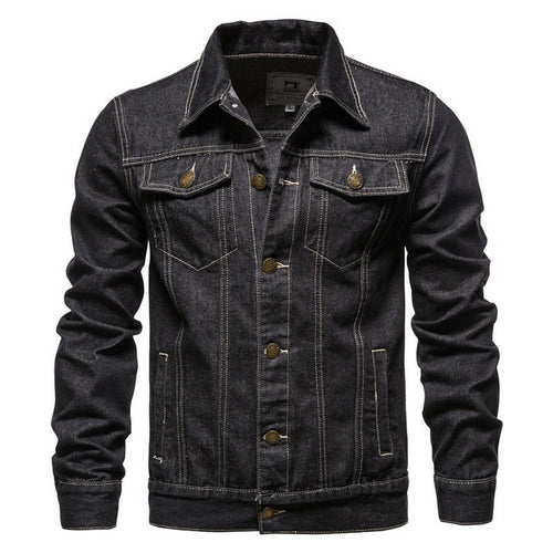 Denim Jacket Men Fashion Motorcycle Jeans Jackets Mens Causal