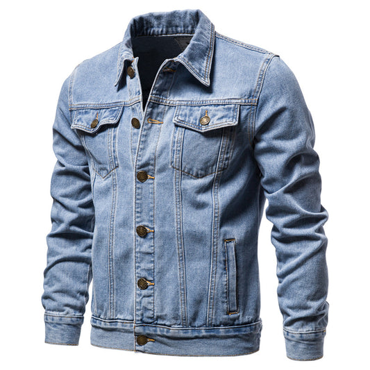 Denim Jacket Men Fashion Motorcycle Jeans Jackets Mens Causal