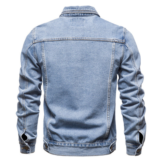 Denim Jacket Men Fashion Motorcycle Jeans Jackets Mens Causal