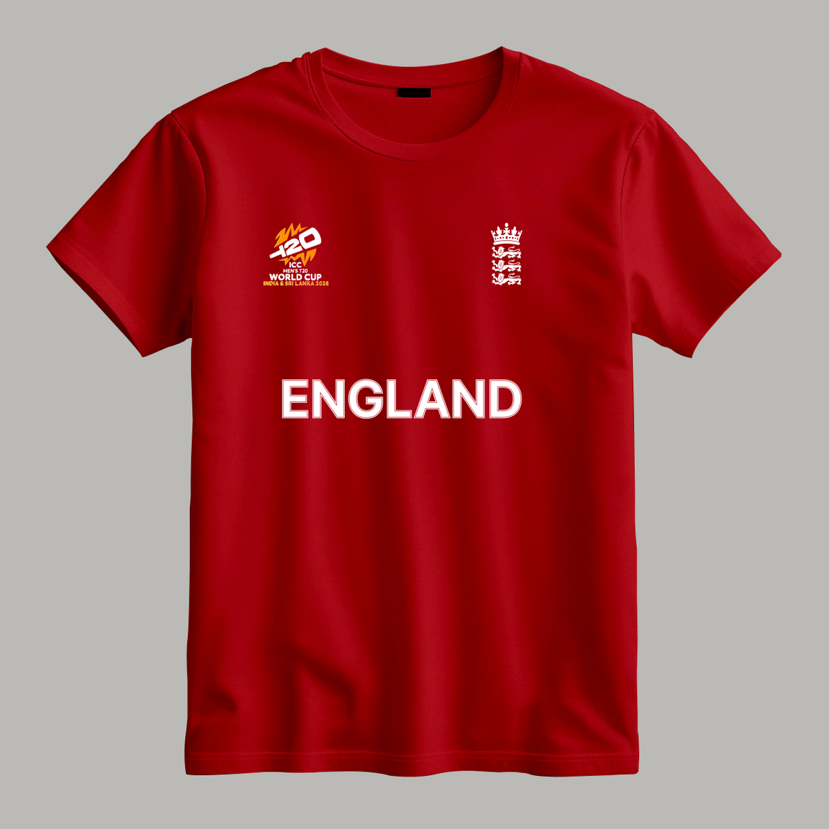 Cricket World Cup 2026 England Team Fan T-Shirt |  Male & Female Fan Jersey