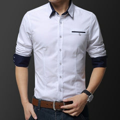 Fashion Handsome Regular Fit Casual Men Long Sleeve Shirt Design Good