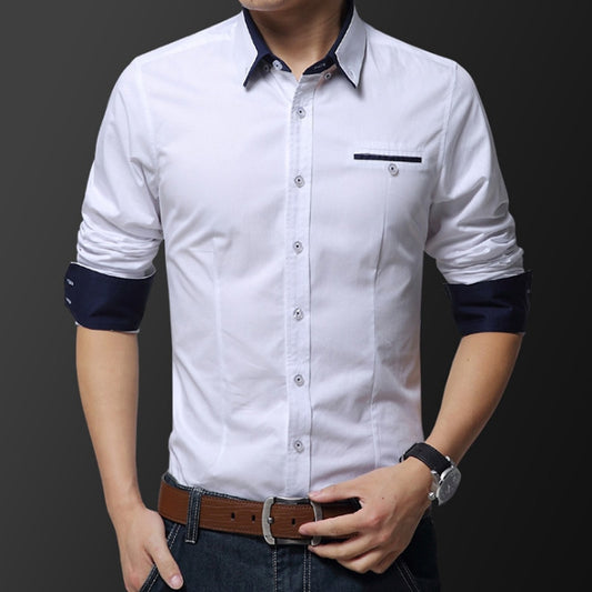 Fashion Handsome Regular Fit Casual Men Long Sleeve Shirt Design Good