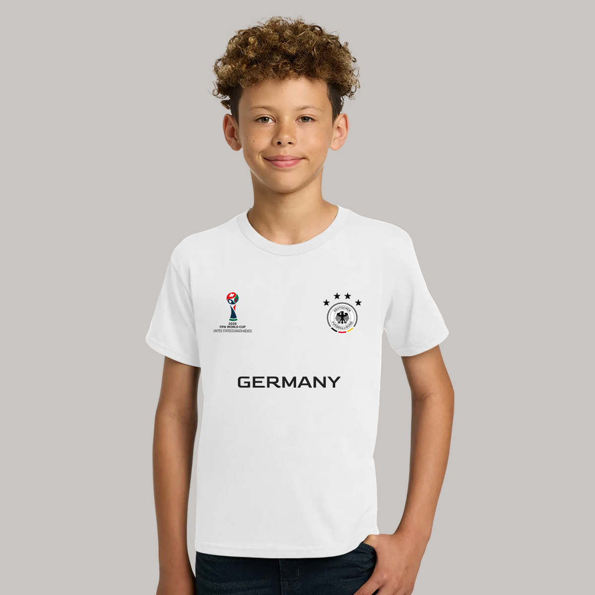 Germany Soccer Team Fan T-Shirt For Boys/Youth – 2026 Football World Cup TShirt