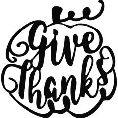 Give Thanks Pumpkin - Metal Wall Art