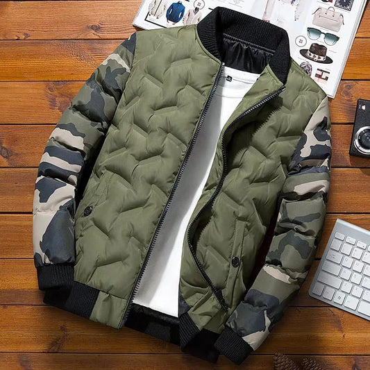 Mens Winter Jackets Coats Outerwear Clothing Camouflage Bomber Jacket